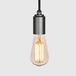 West Elm Tala Plug In Pendant, Graphite,Bulb Squirrel Cage Bulb,Retail $130.00US